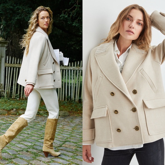VERONICA BEARD Shirin Dickey Jacket Coat Light Oatmeal Sz XS - Picture 1 of 10
